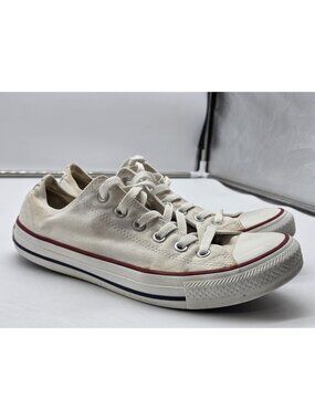 Converse Chuck Taylor All Star Shoes Mens 7.5 White Stained Low Sneakers M7652